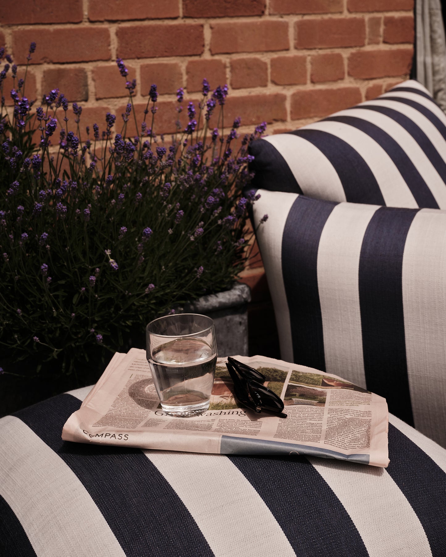 Outdoor Studio Chair™: Wild Studio Stripe Deep Blue