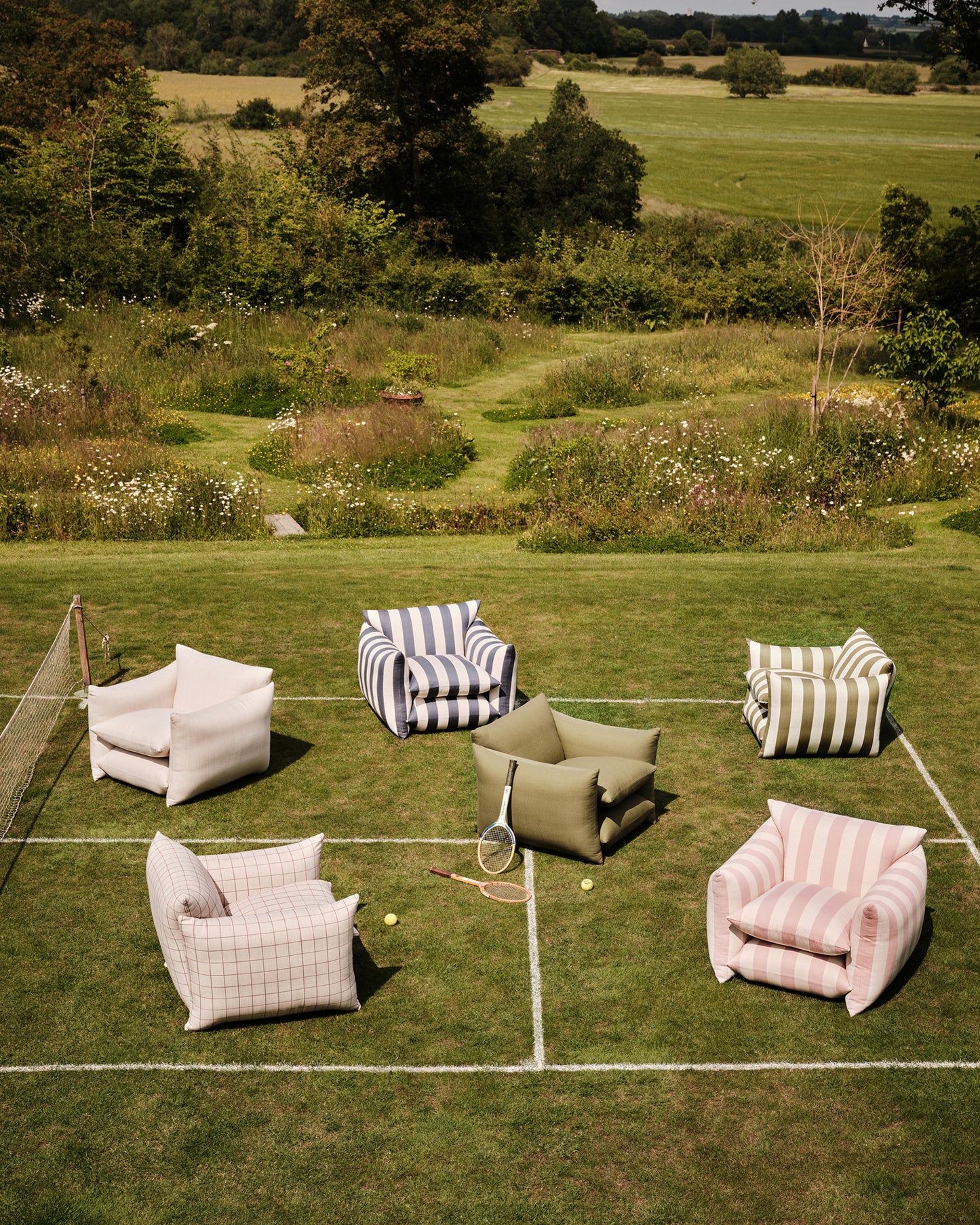 Outdoor Studio Chair™: Wild Studio Stripe Deep Blue