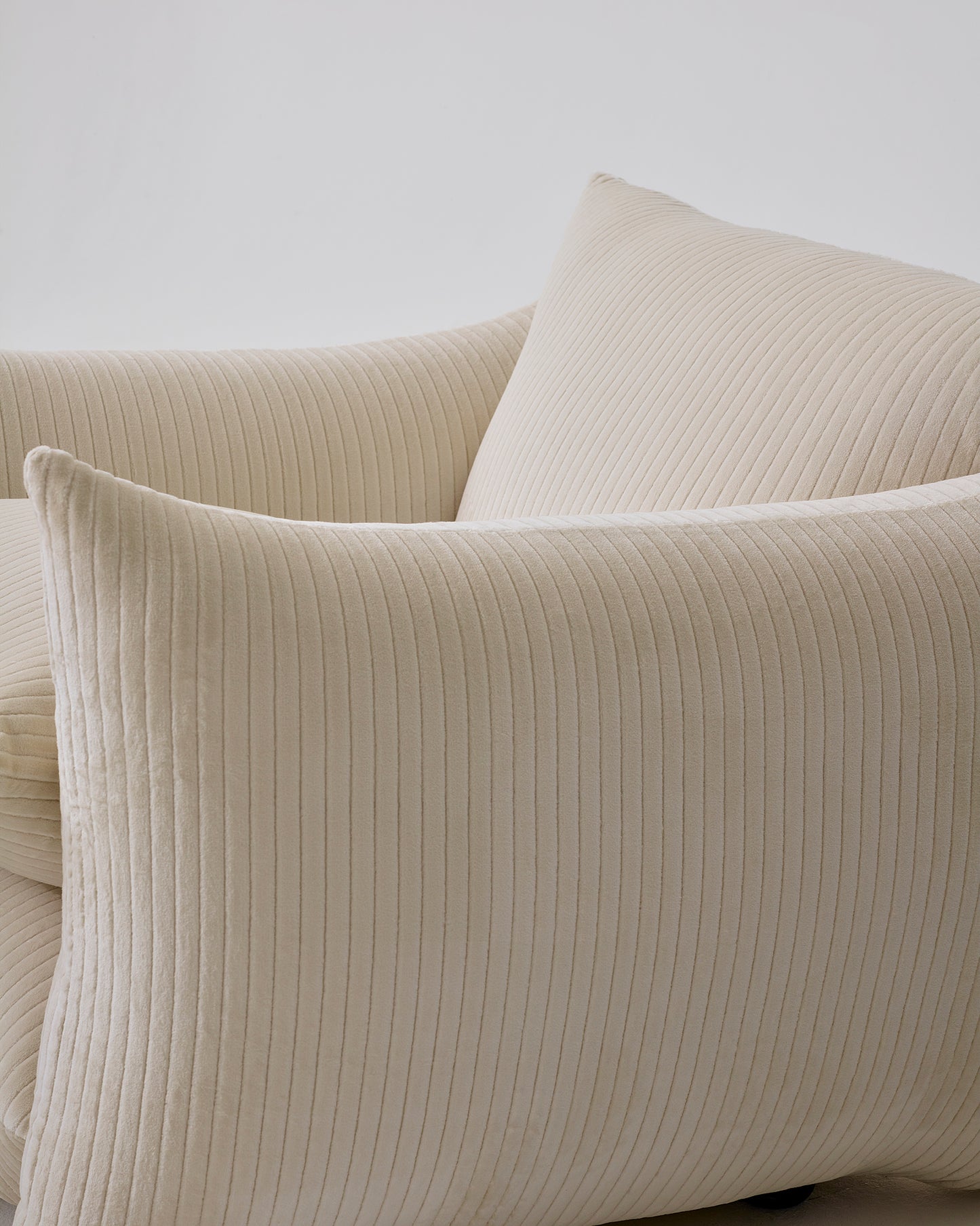 studio chair in 'milk' jumbo cord