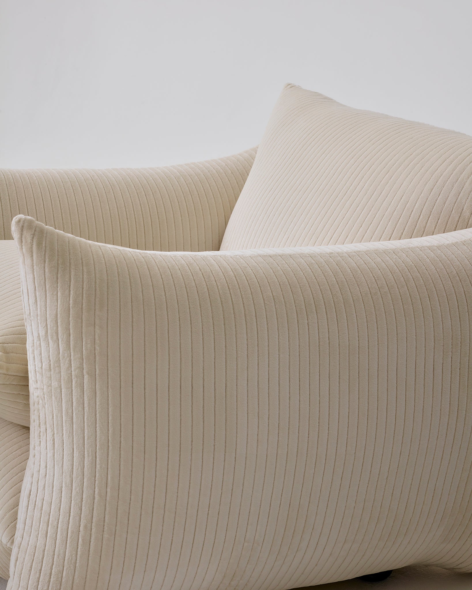 studio chair in 'milk' jumbo cord