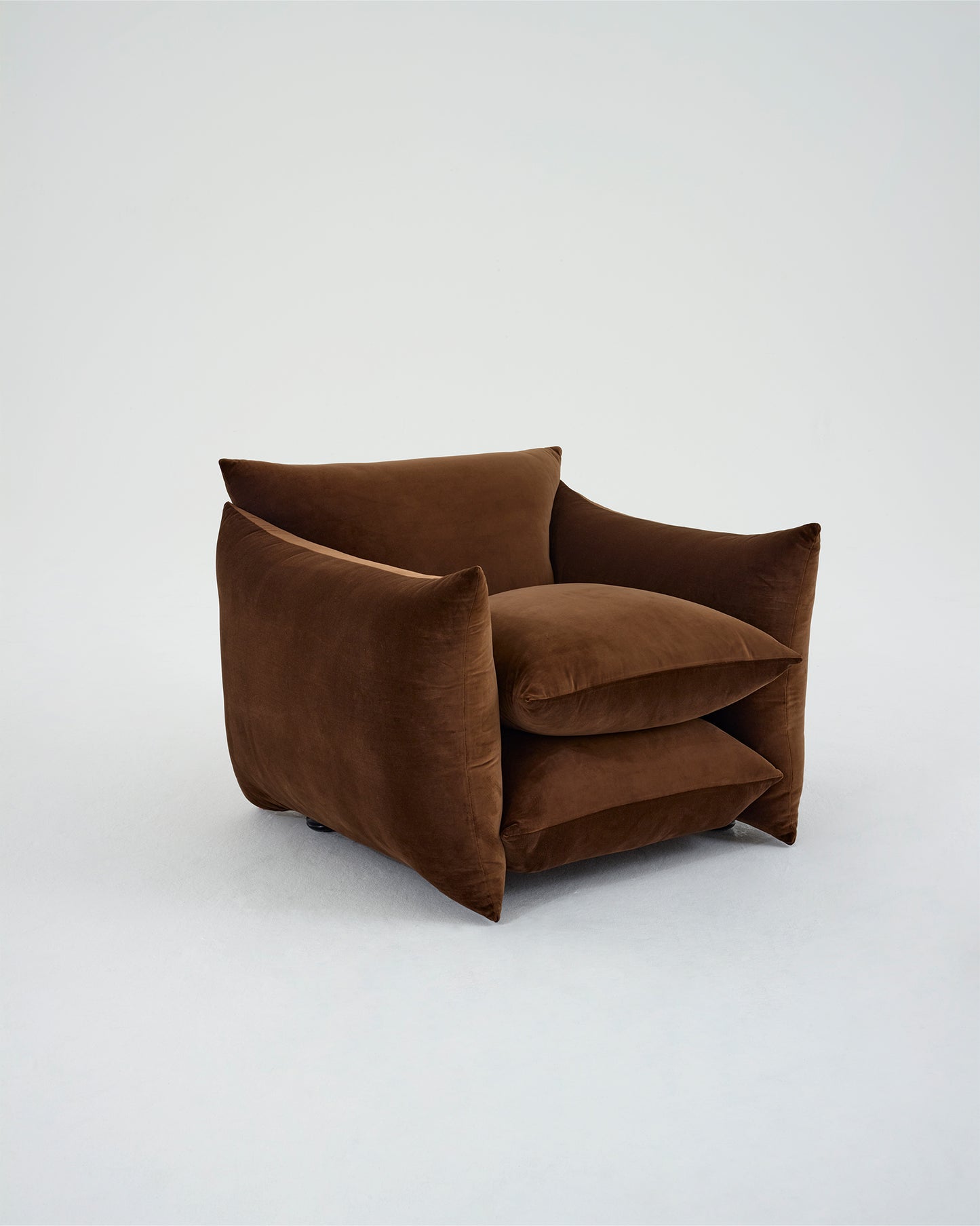 The Studio Chair in 'mole' velvet