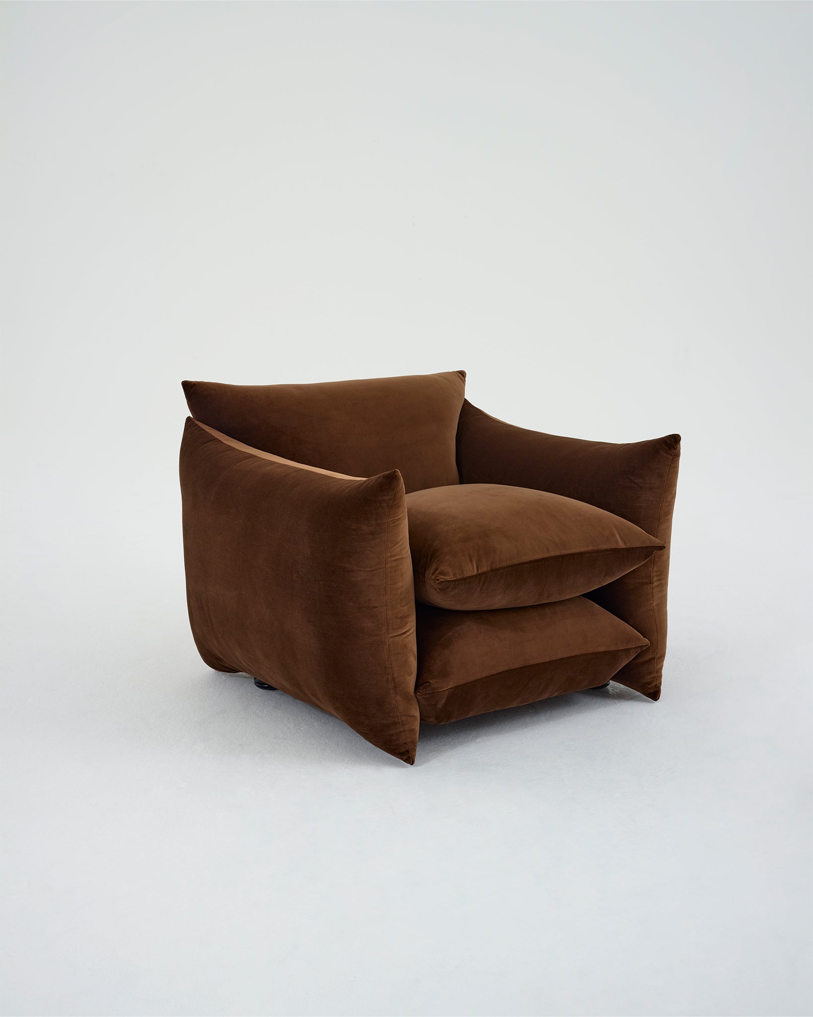 The Studio Chair in 'mole' velvet