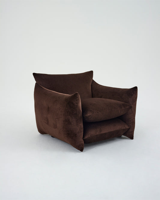 studio chair in 'cocoa' jumbo cord