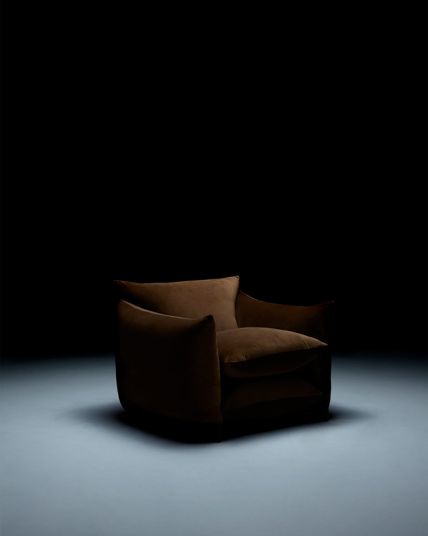 The Studio Chair in 'mole' velvet