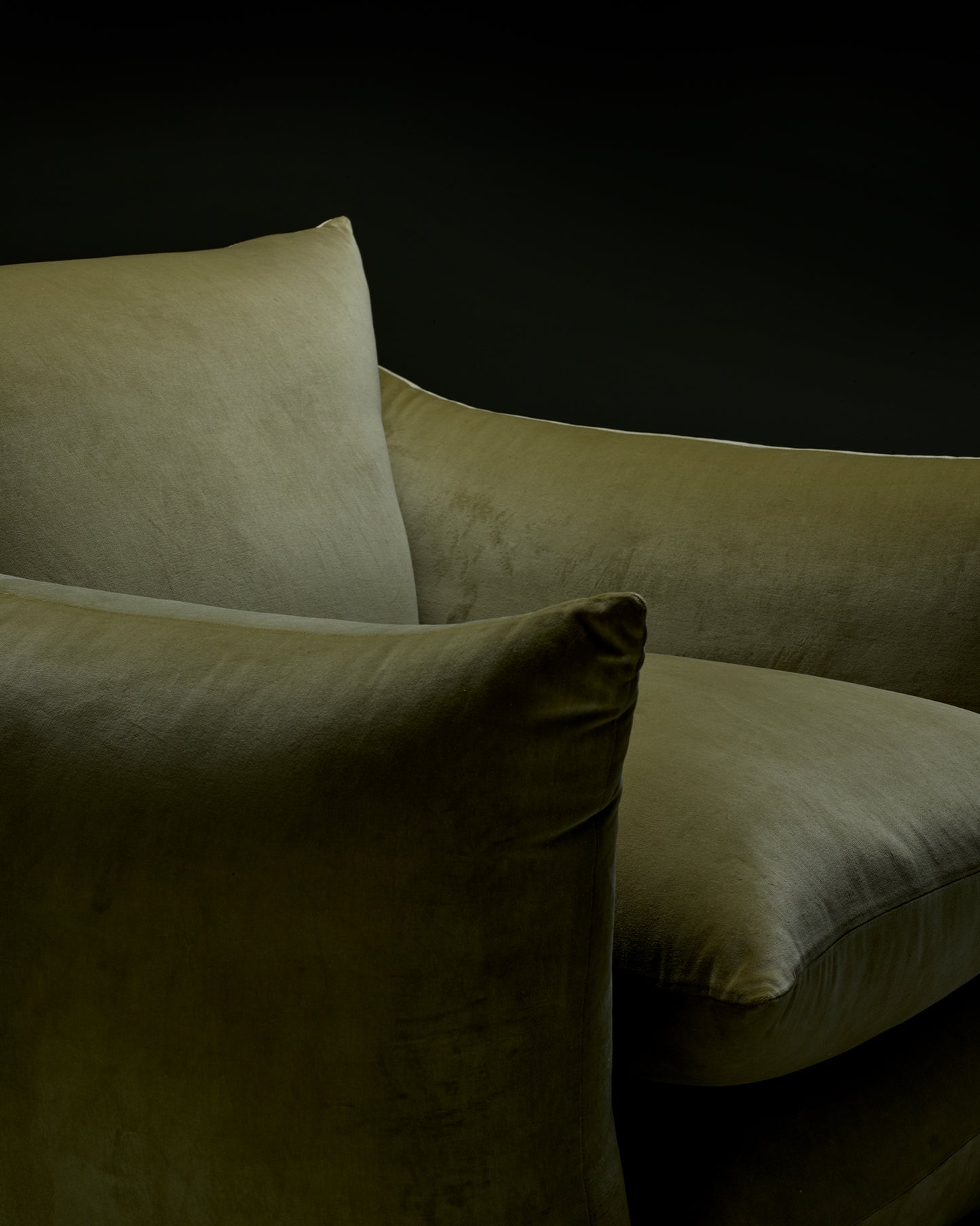 The Studio Chair in 'Fern' velvet