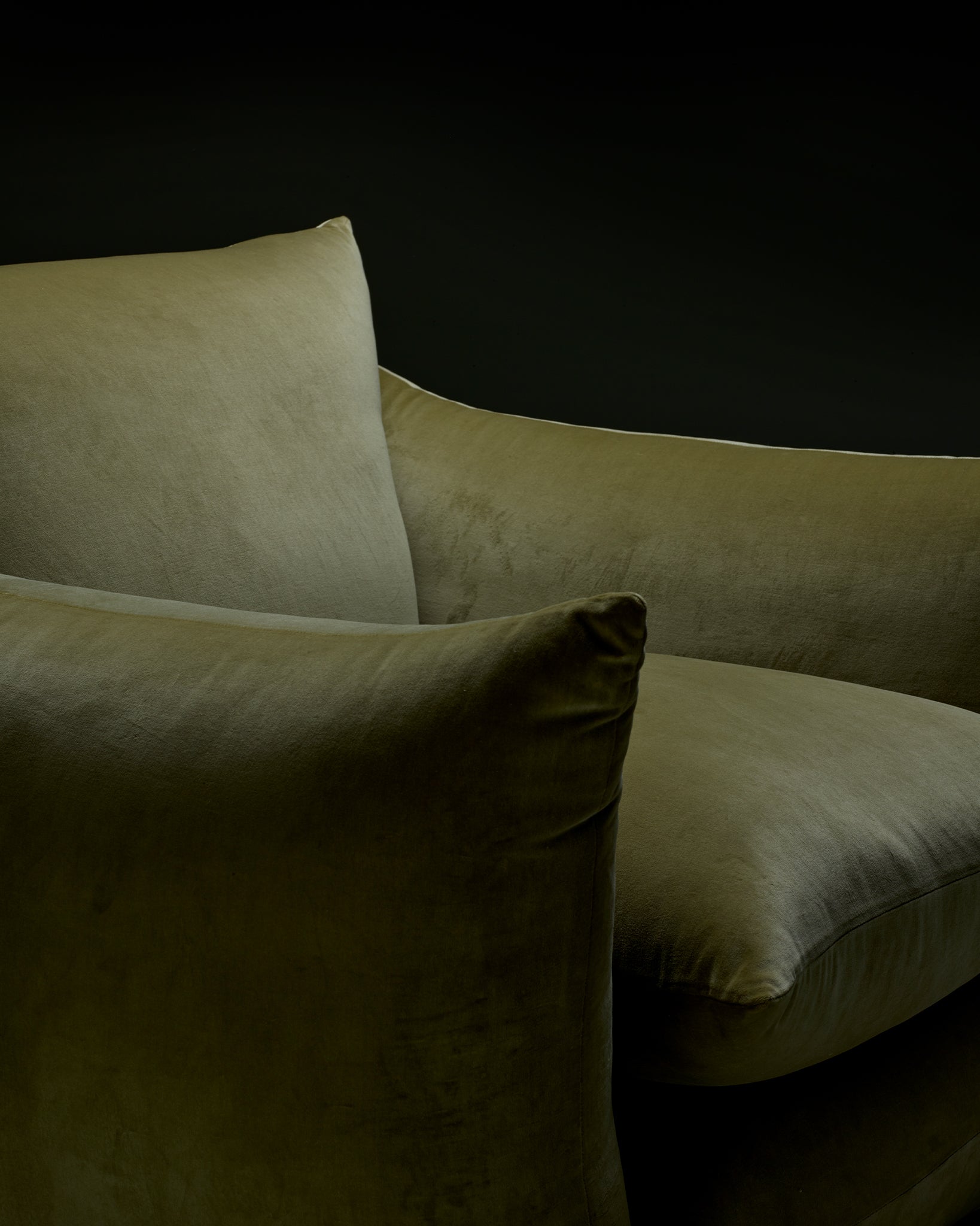 The Studio Chair in 'Fern' velvet