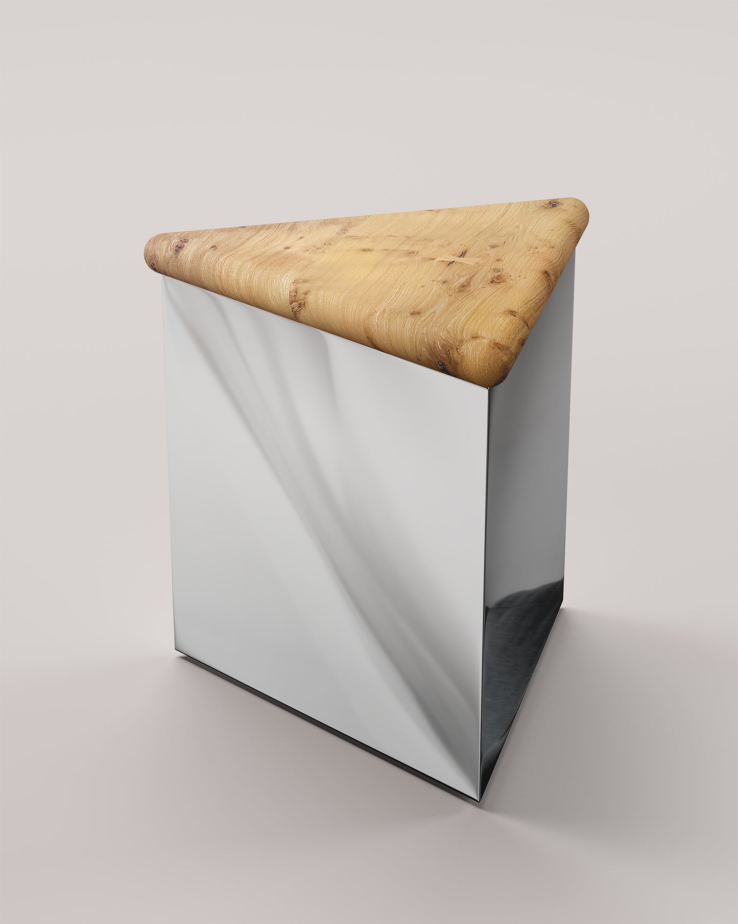 Large Prism Table with Pippy Oak light stain top