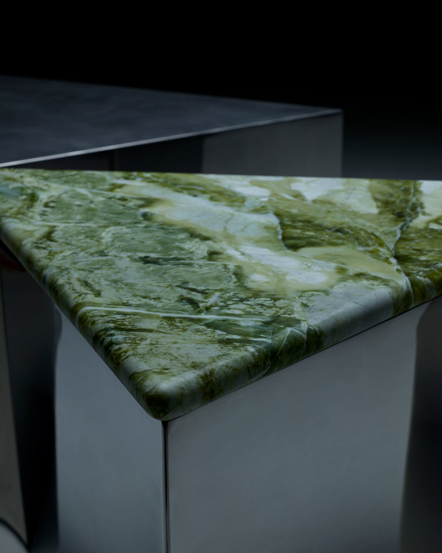 Prism Table with bespoke marble top