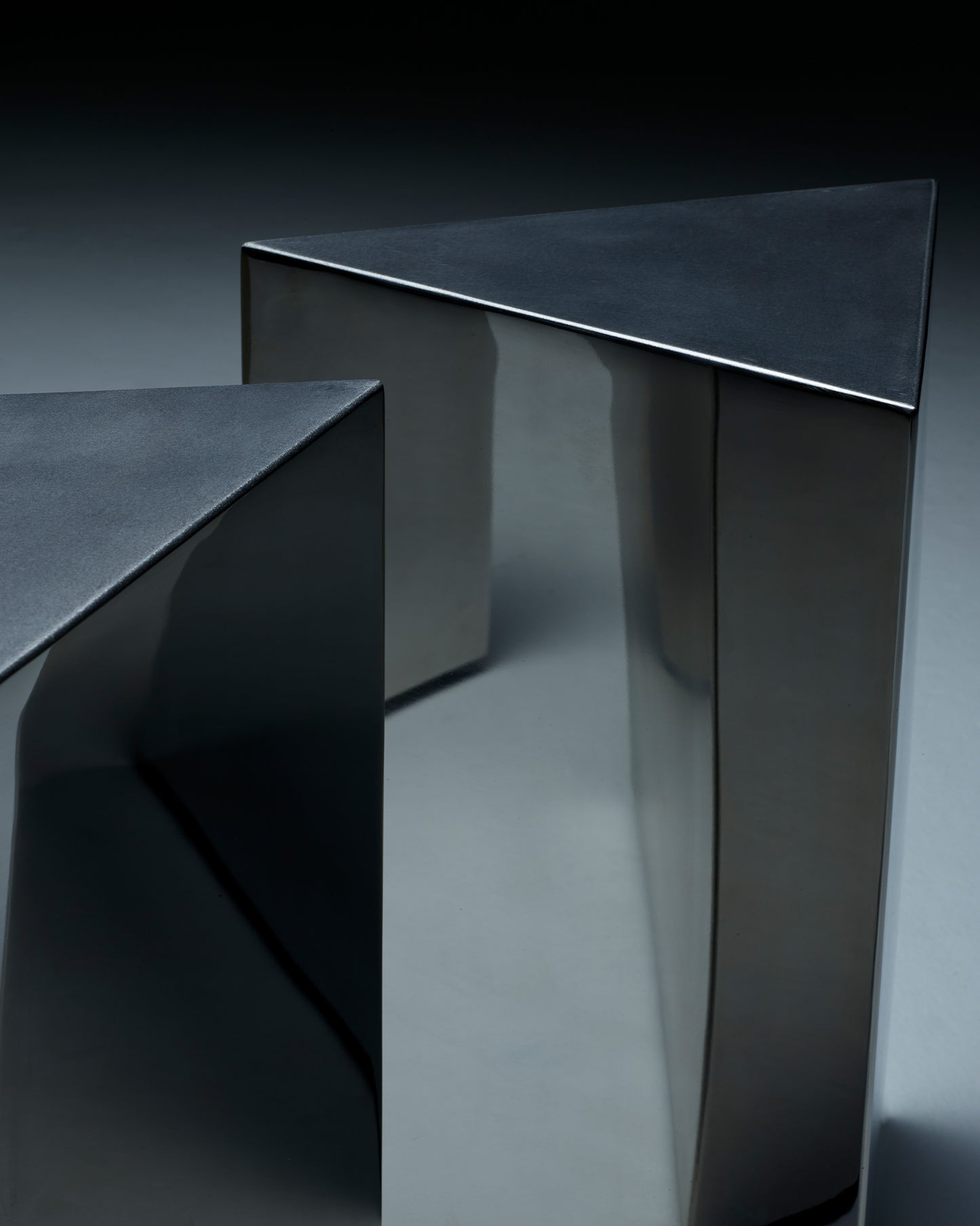 Small Prism Table with Stainless Steel top