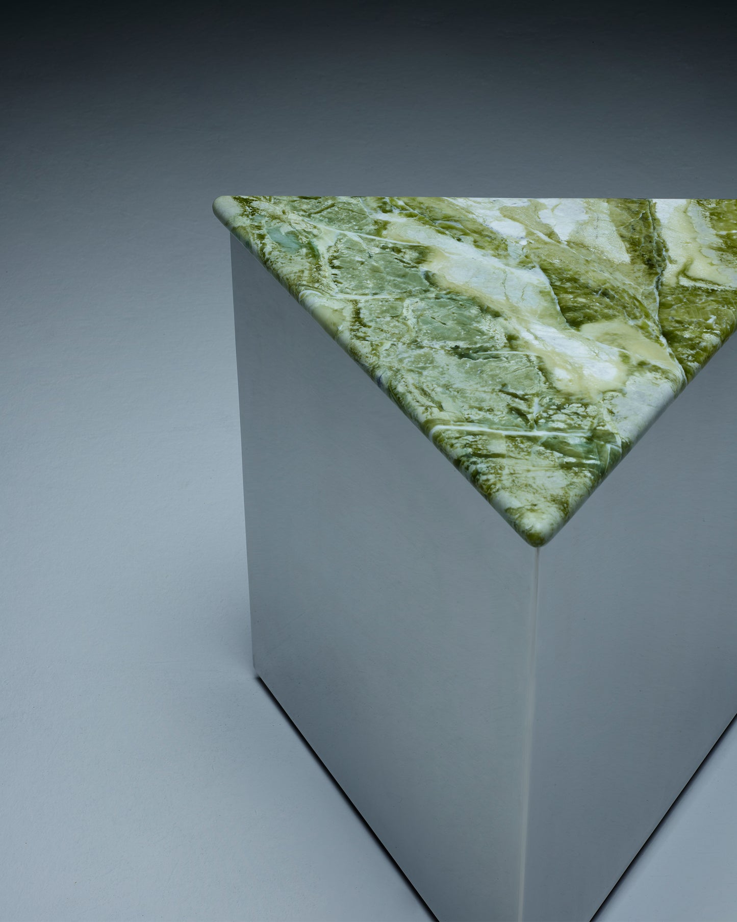 Large Prism Table with bespoke marble top