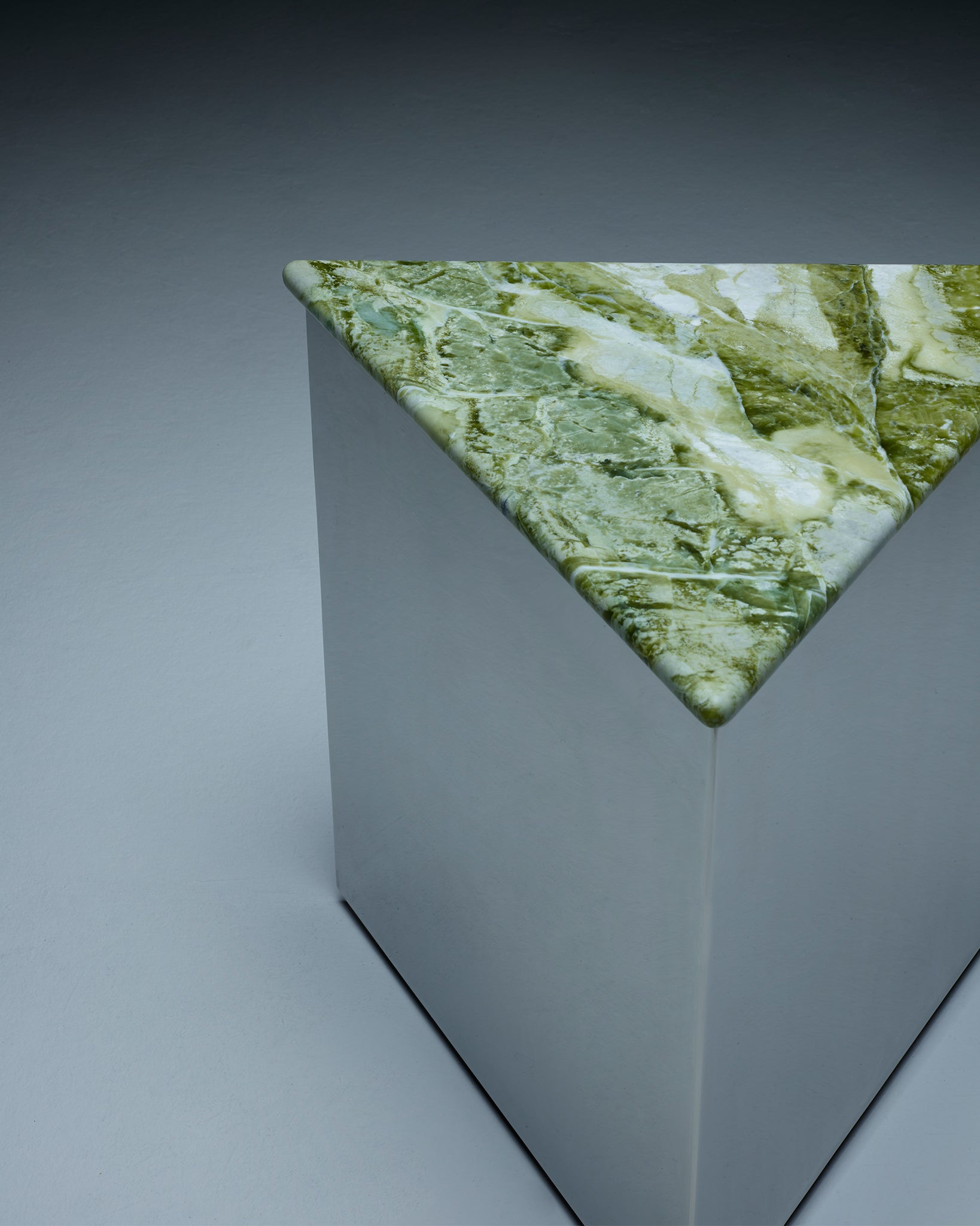 Large Prism Table with bespoke marble top