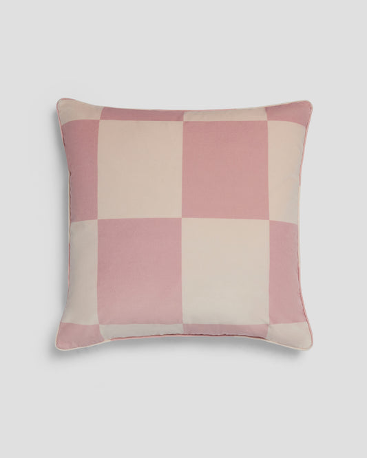 Cushion in Checkmate velvet