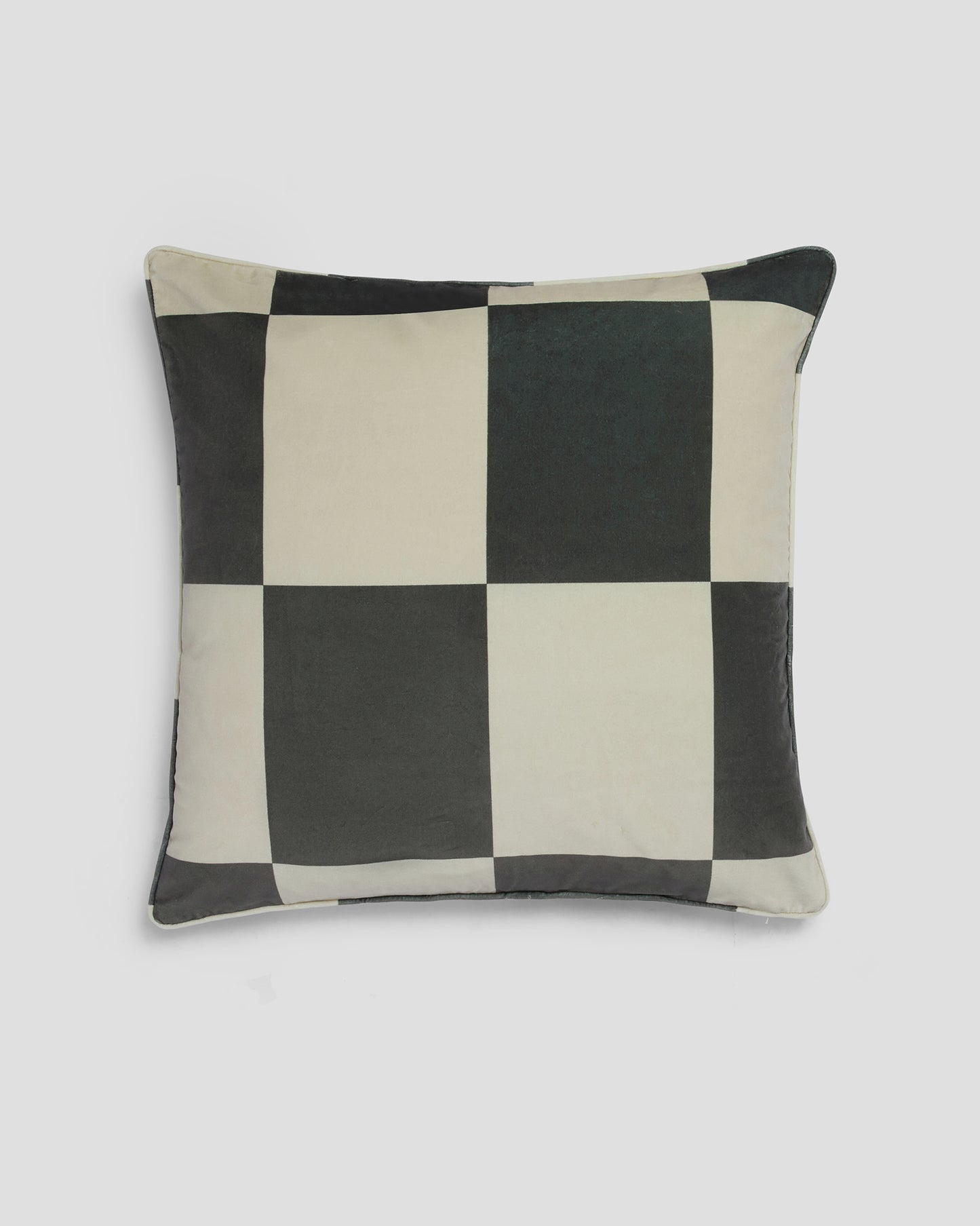 Cushion in Checkmate velvet