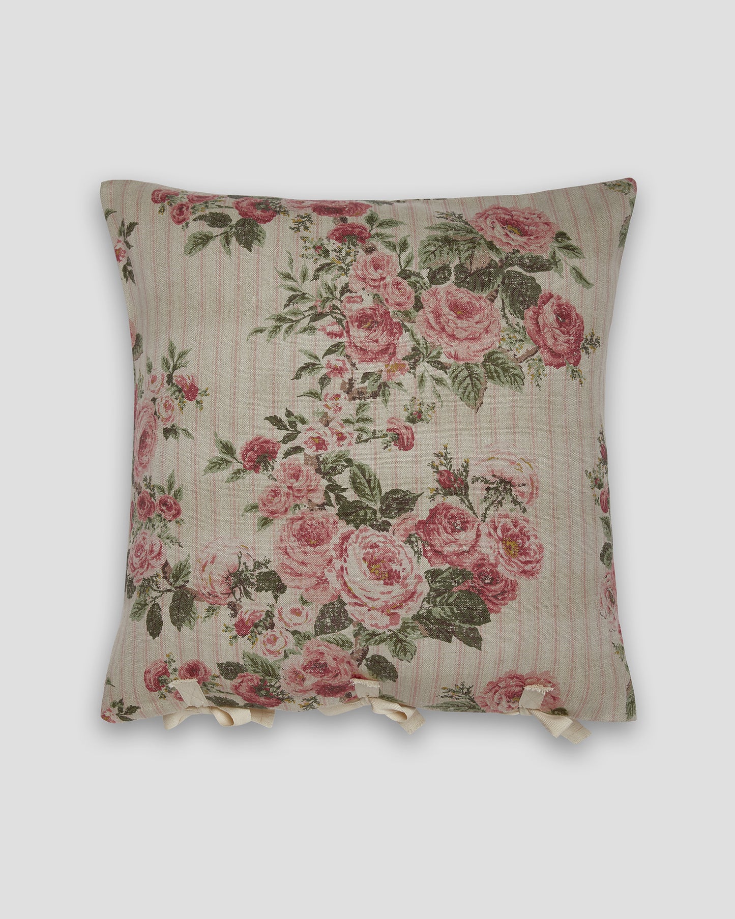 Cushion in Ticking Rose™