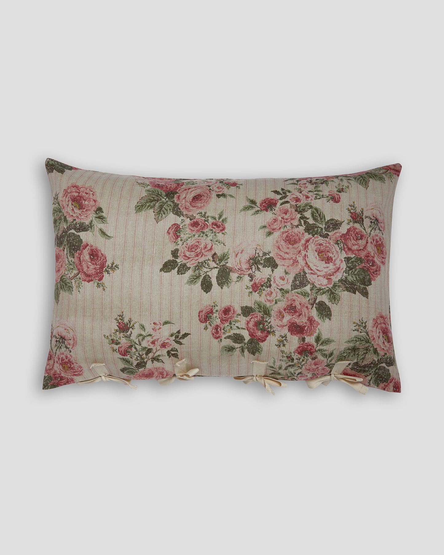 Cushion in Ticking Rose™
