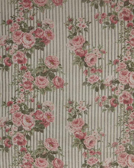 Ticking Rose Fabric Sample
