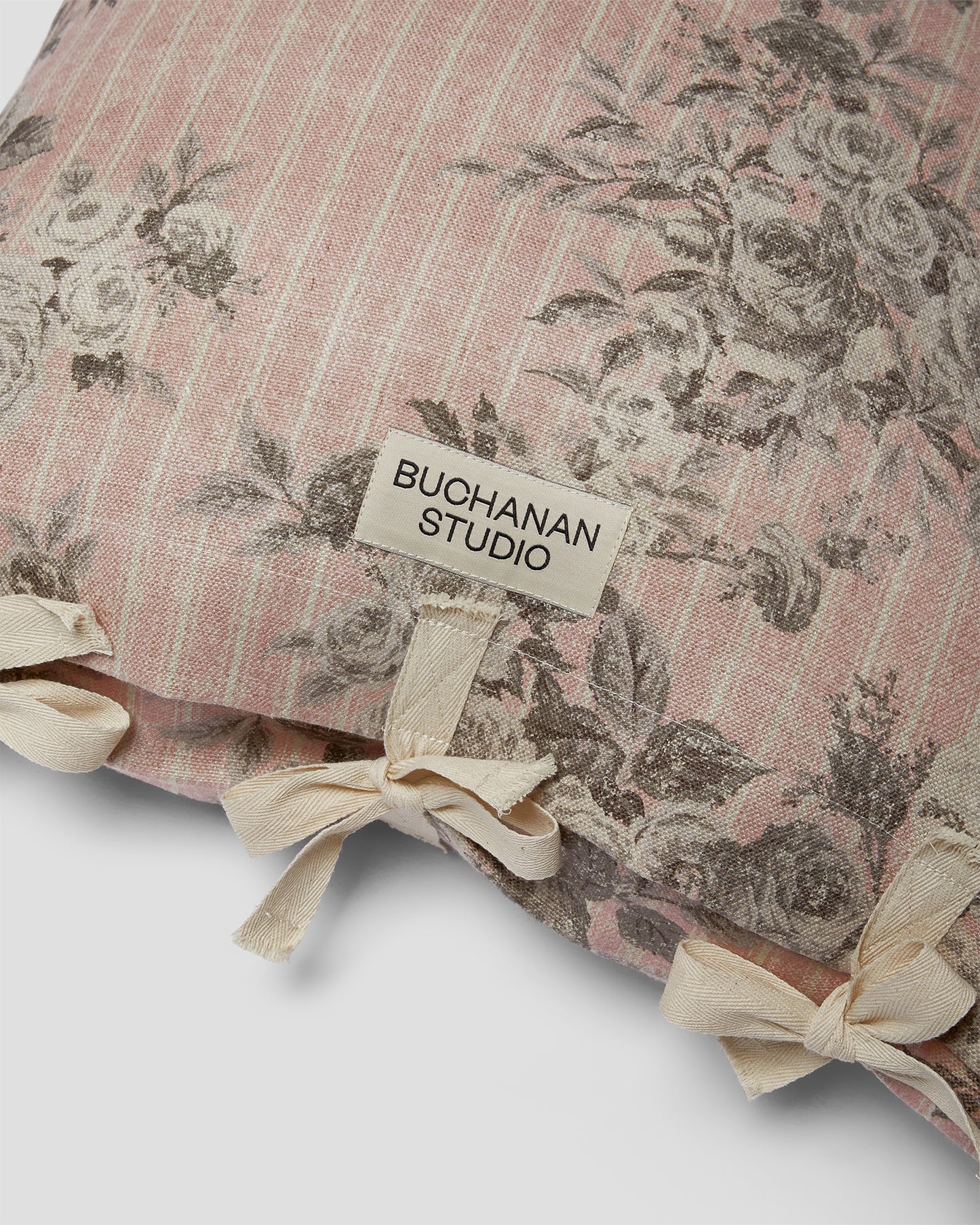 Cushion in REVERSE Ticking Rose™