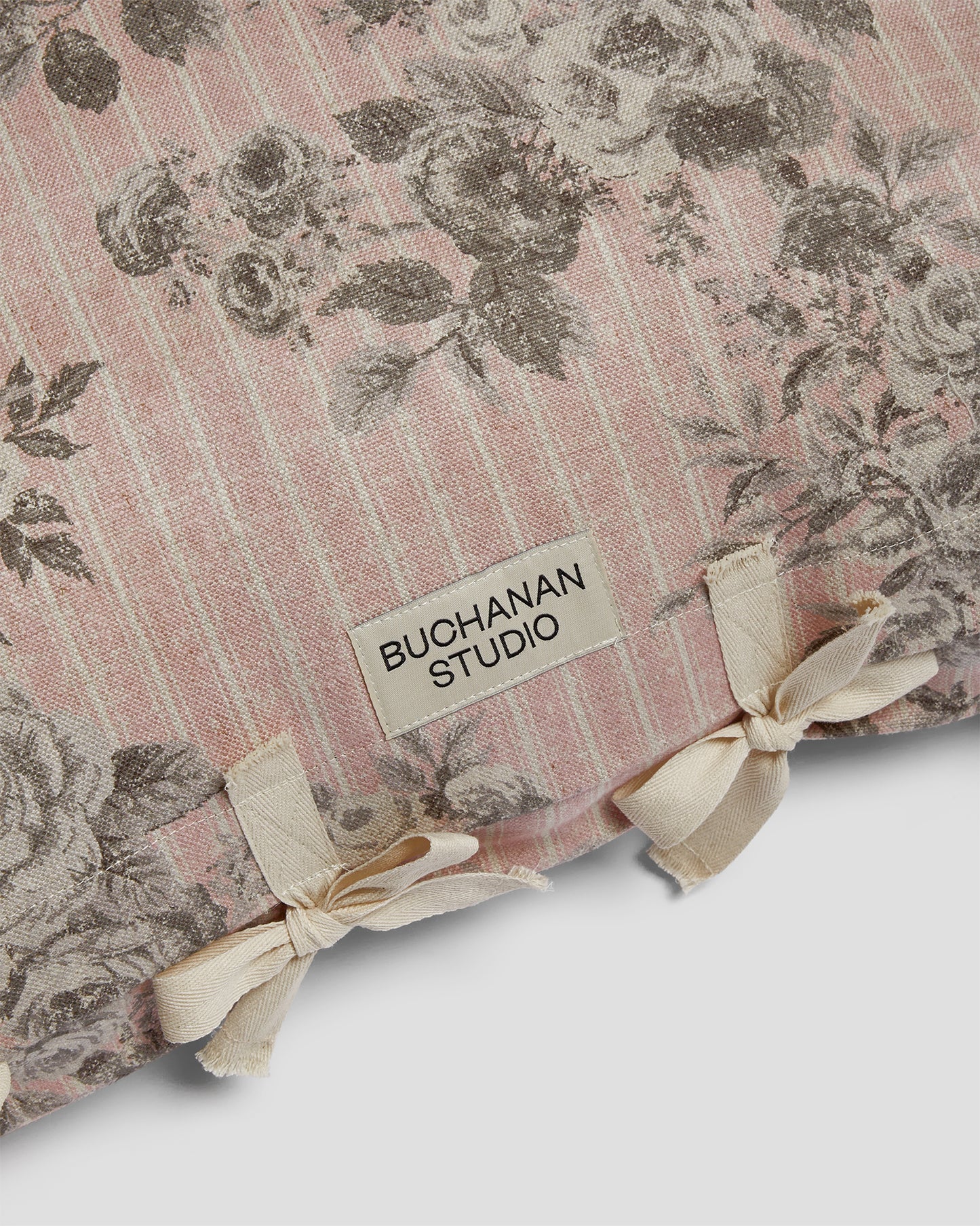 Cushion in REVERSE Ticking Rose™