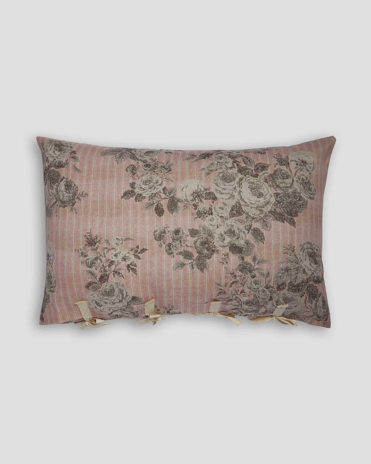 Cushion in REVERSE Ticking Rose™
