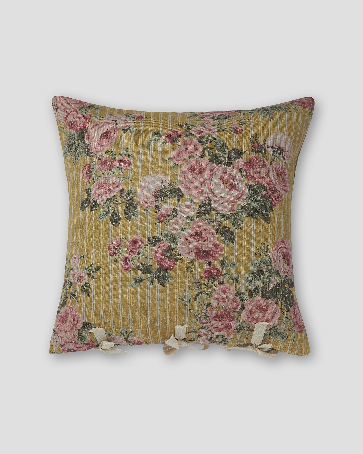 Cushion in REVERSE Ticking Rose™