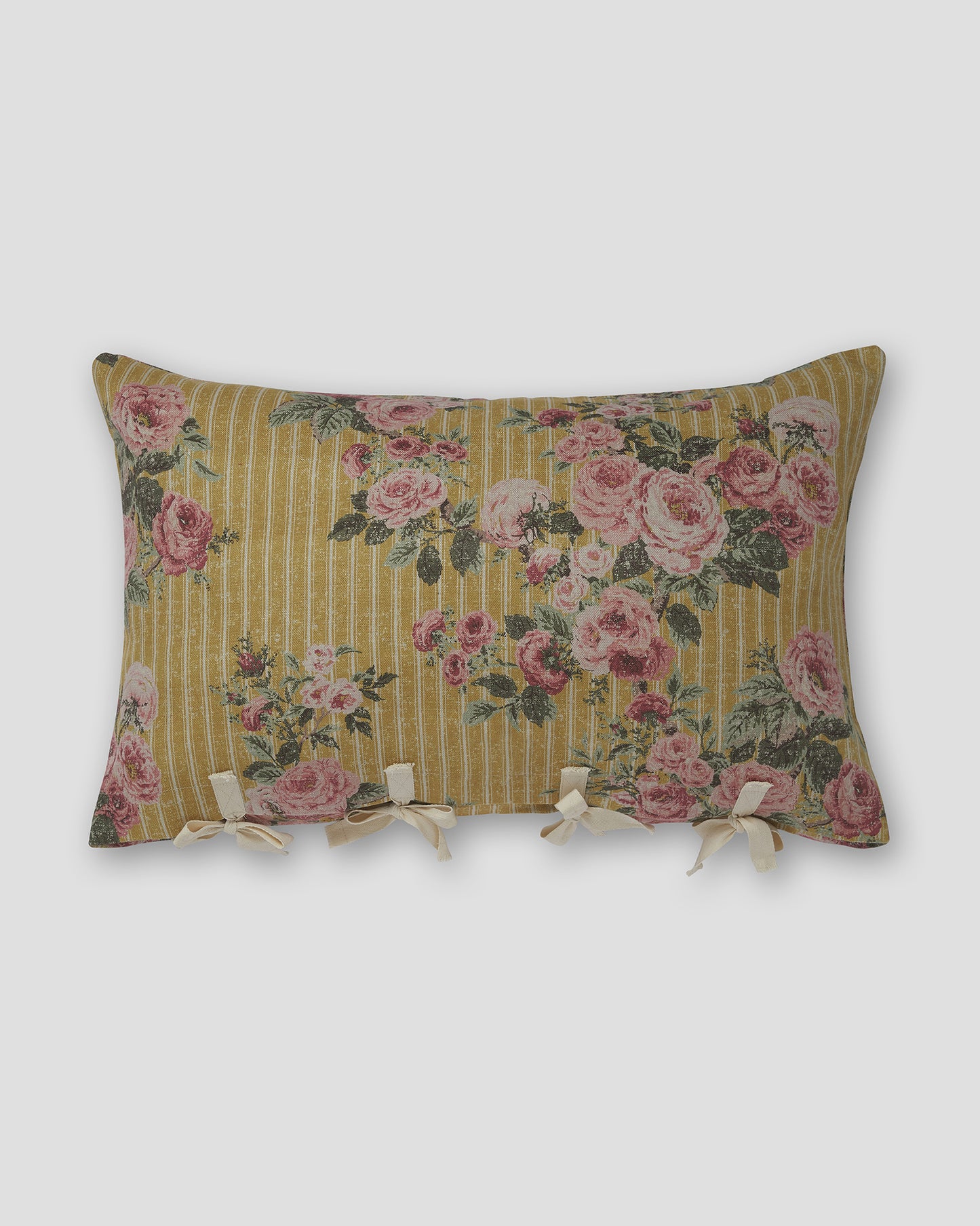 Cushion in REVERSE Ticking Rose™
