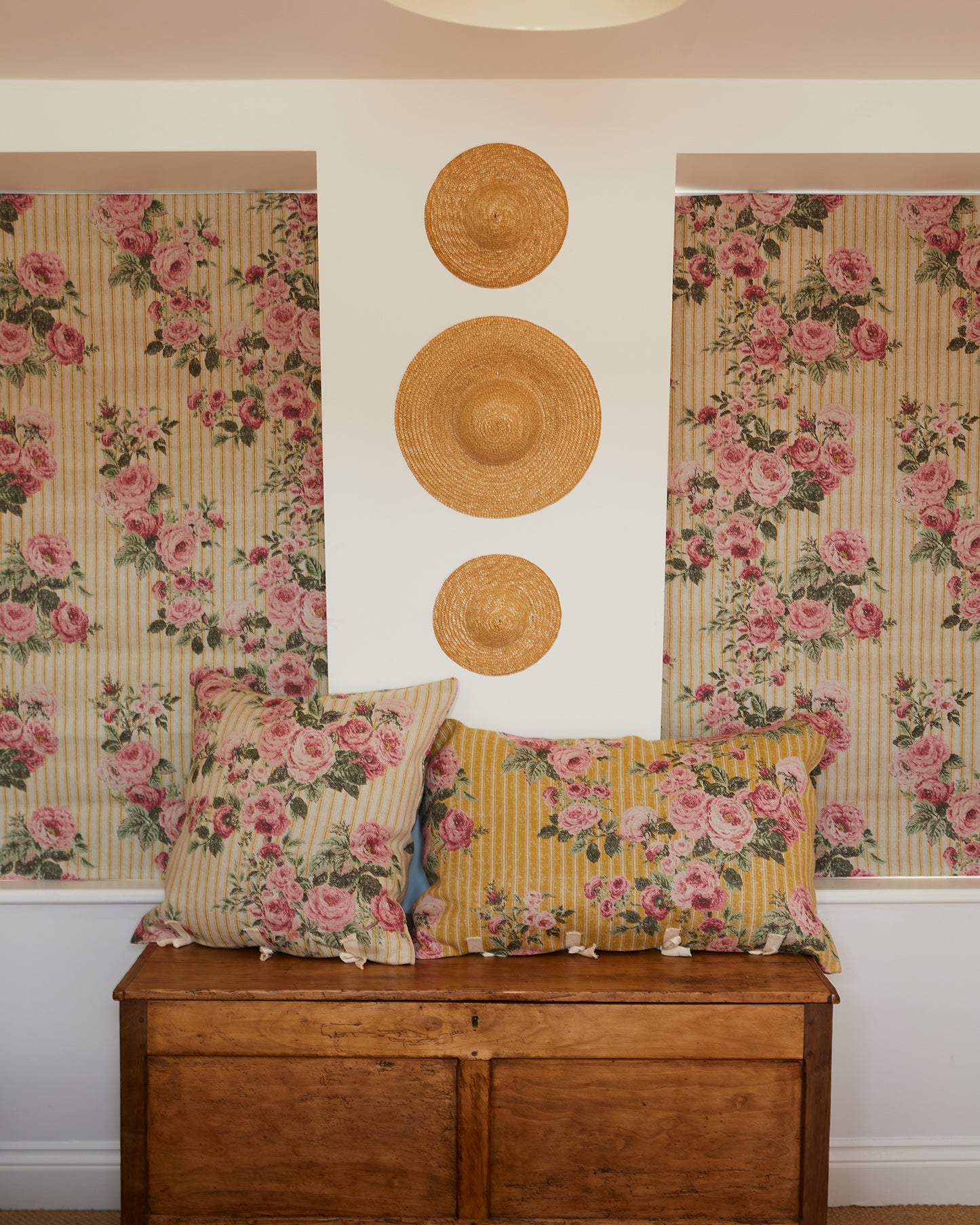 Cushion in REVERSE Ticking Rose™