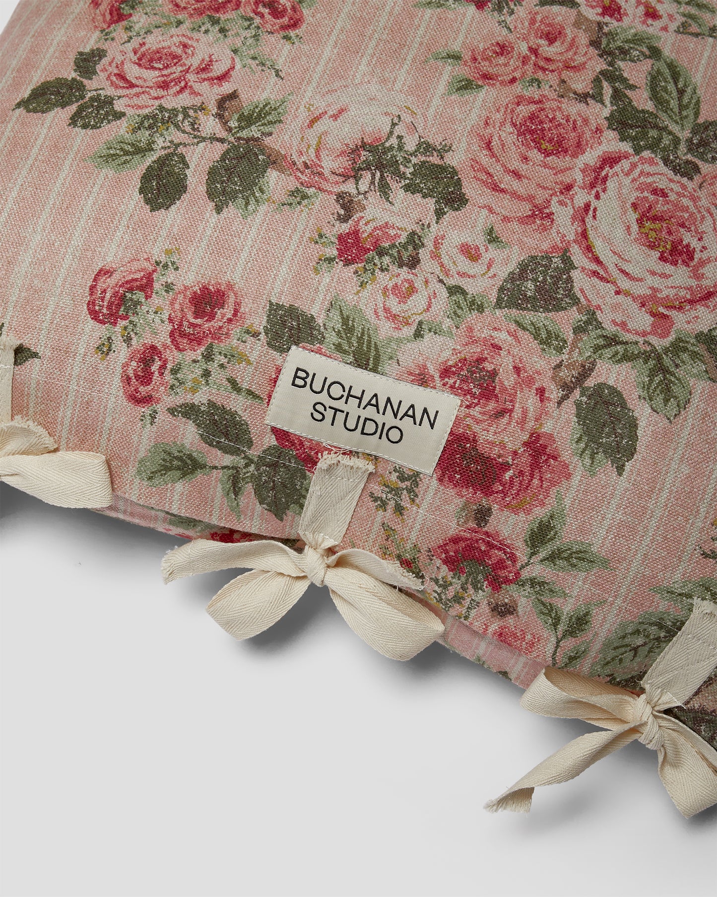 Cushion in REVERSE Ticking Rose™