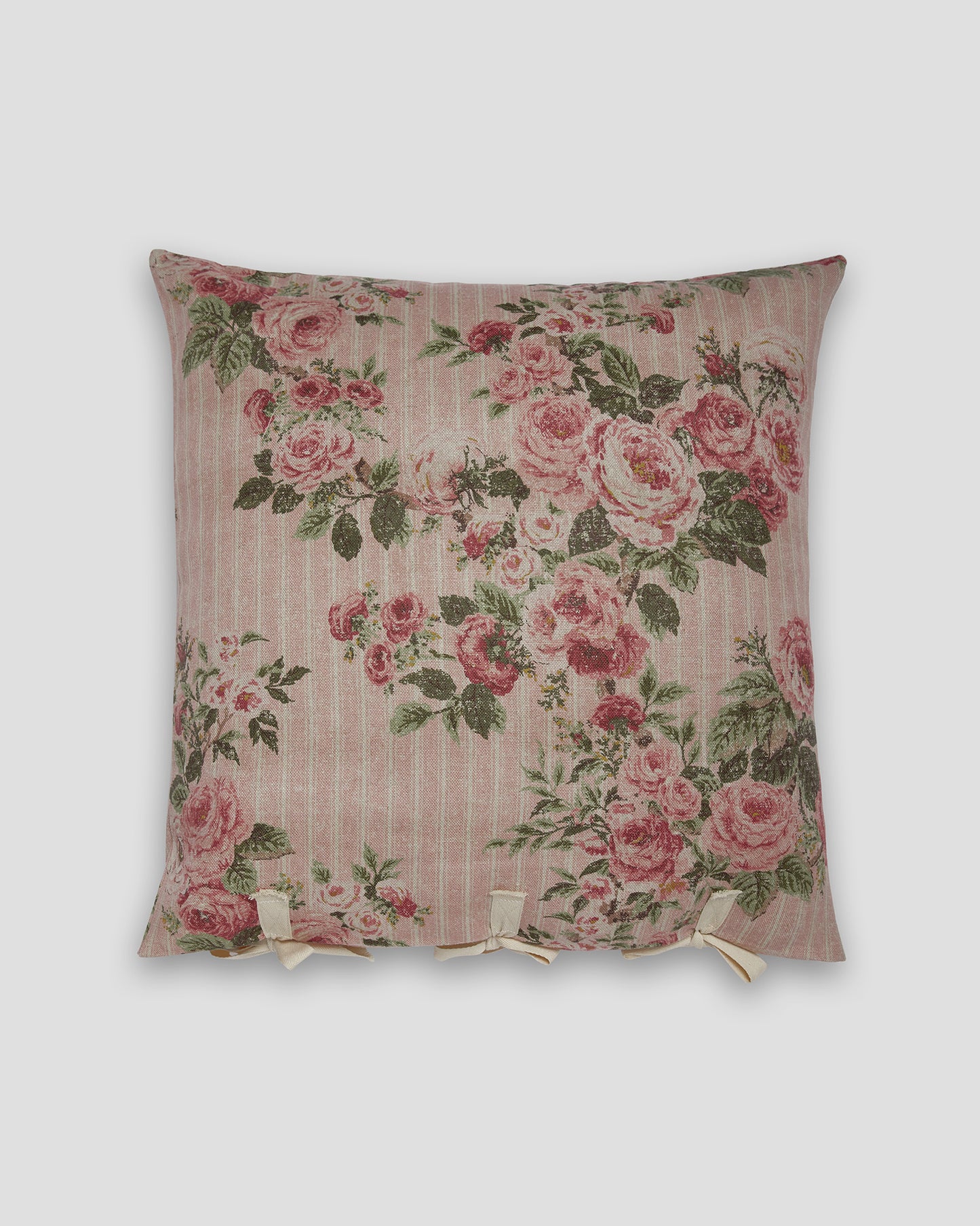 Cushion in REVERSE Ticking Rose™