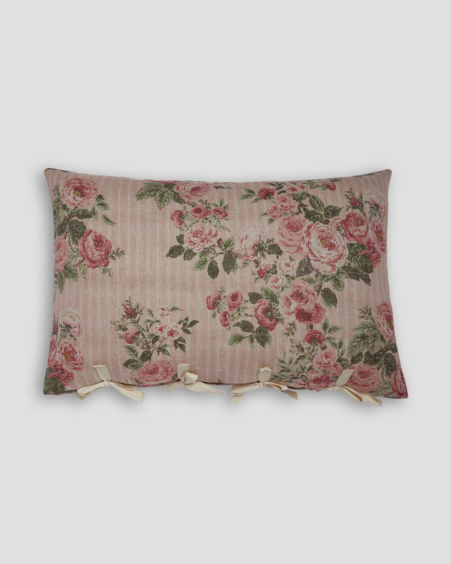 Cushion in REVERSE Ticking Rose™