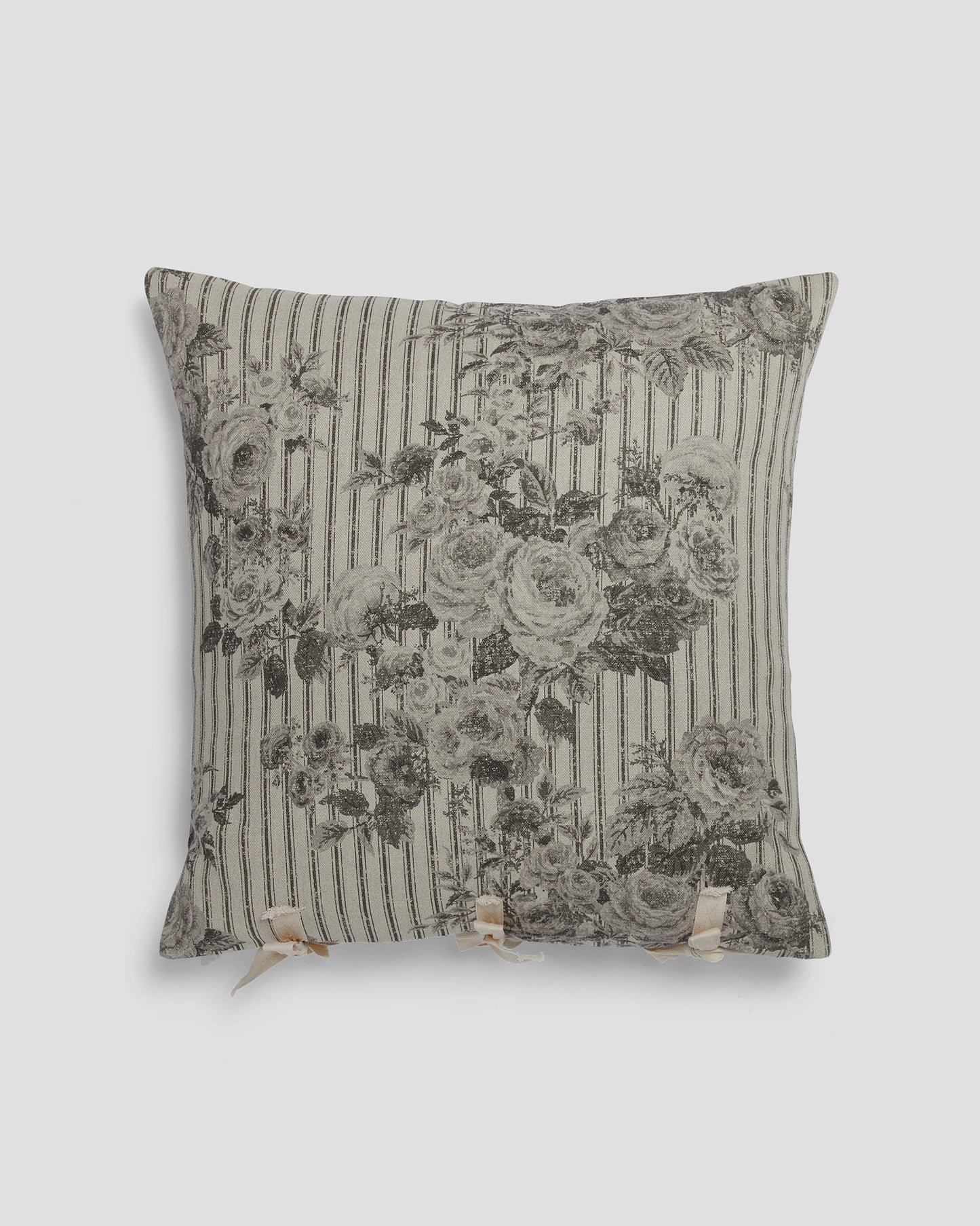 Cushion in Ticking Rose™