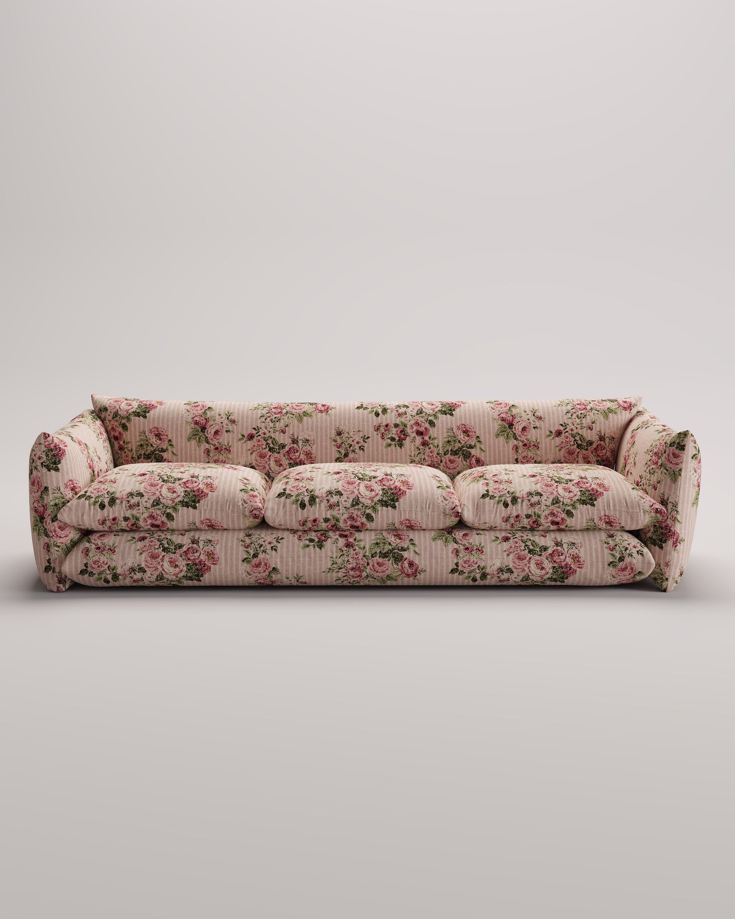 Studio Sofa in Reverse Ticking Rose