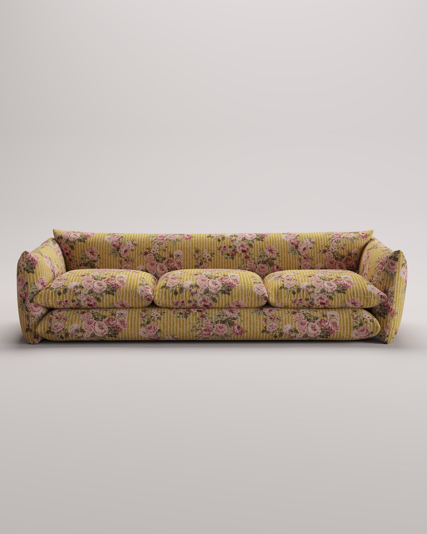 Studio Sofa in Reverse Ticking Rose