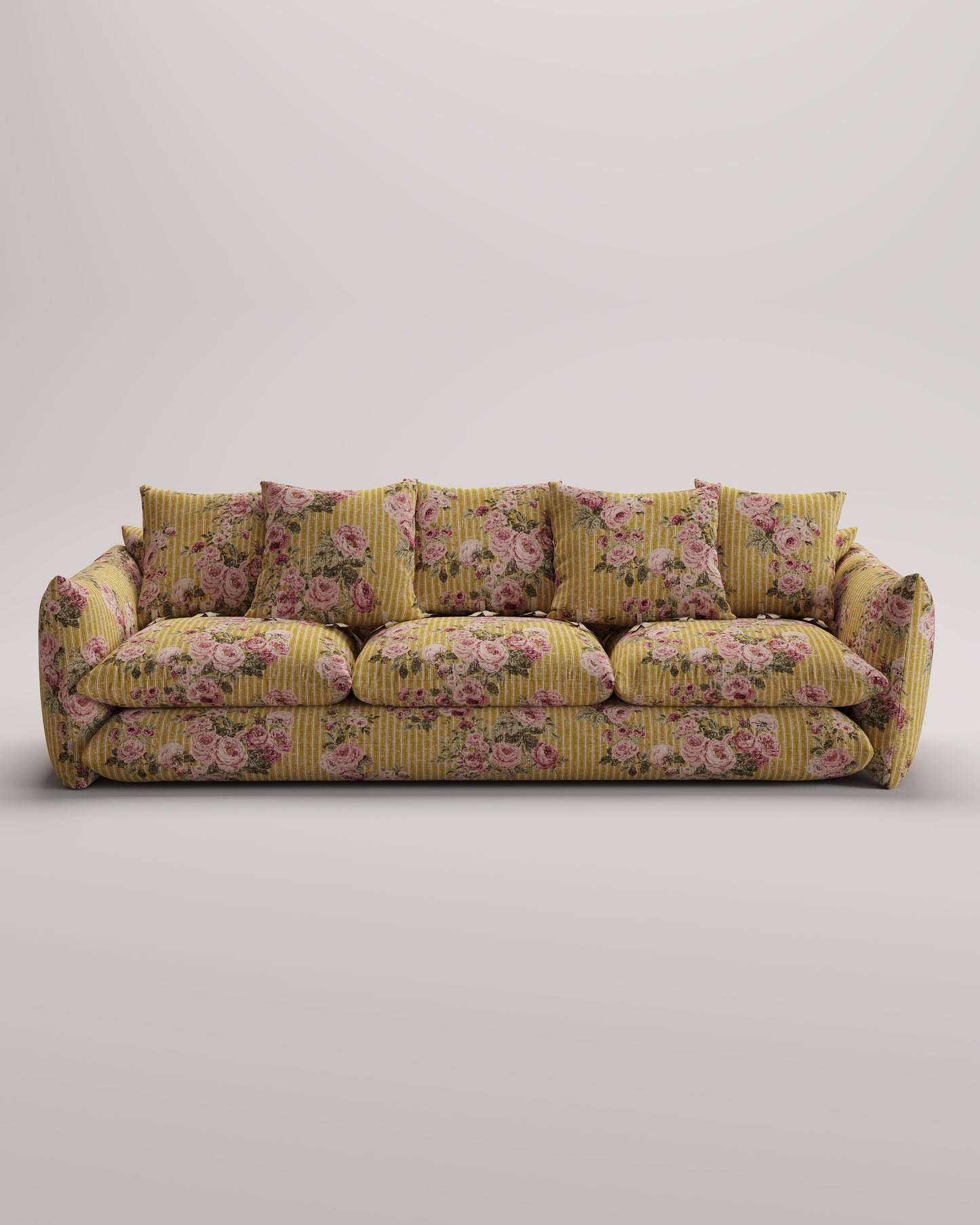 Studio Sofa in Reverse Ticking Rose
