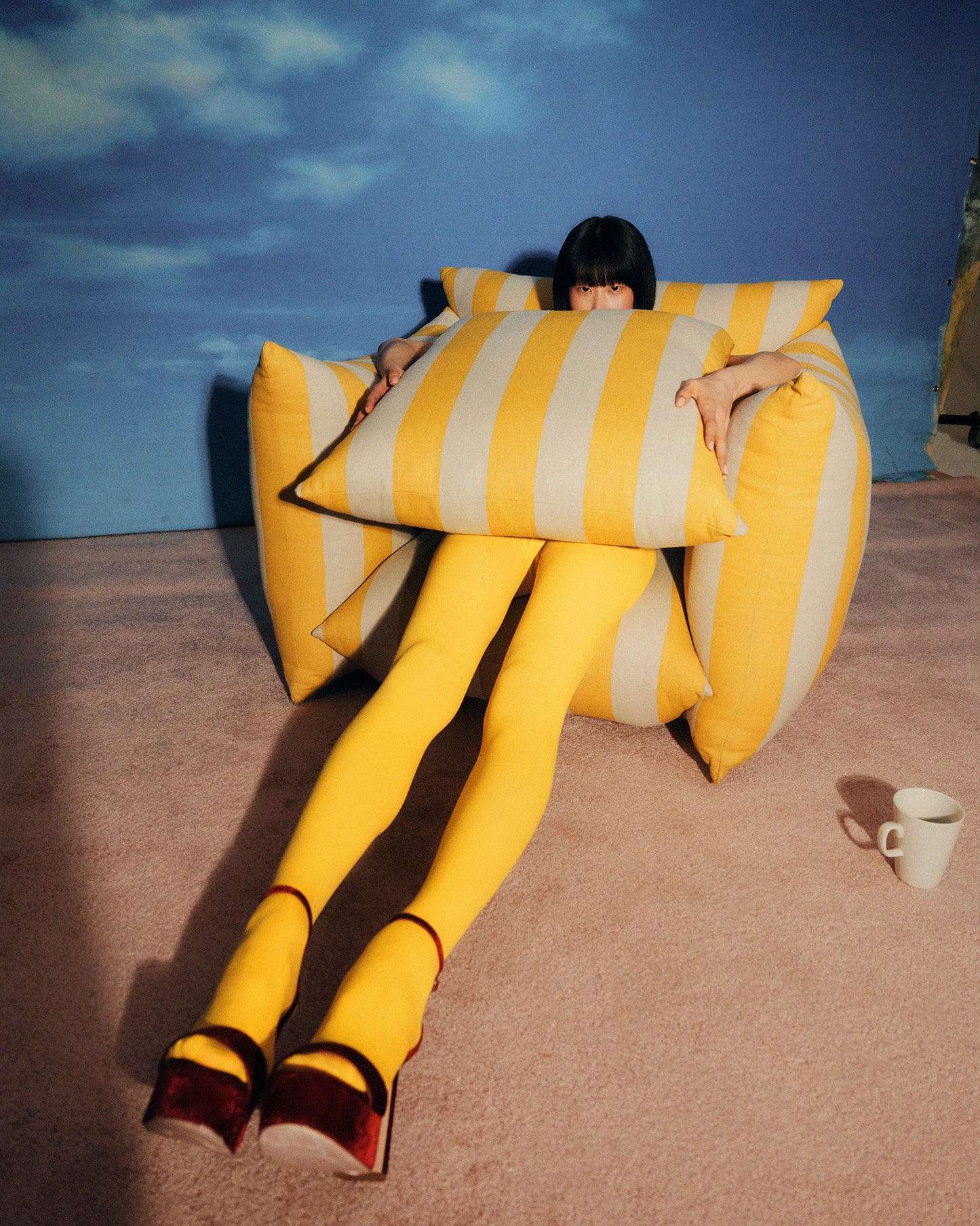 Studio Chair™ : Old Yellow Studio Stripe