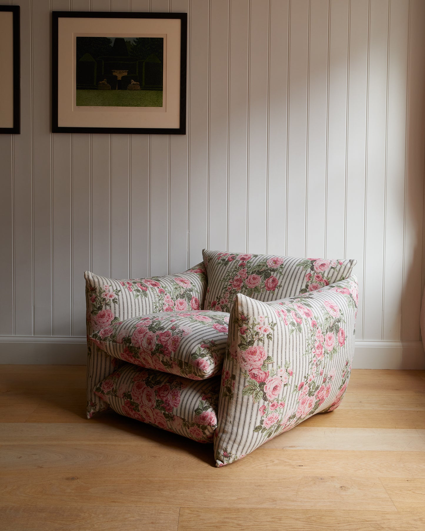 Studio Chair in Ticking Rose, Original