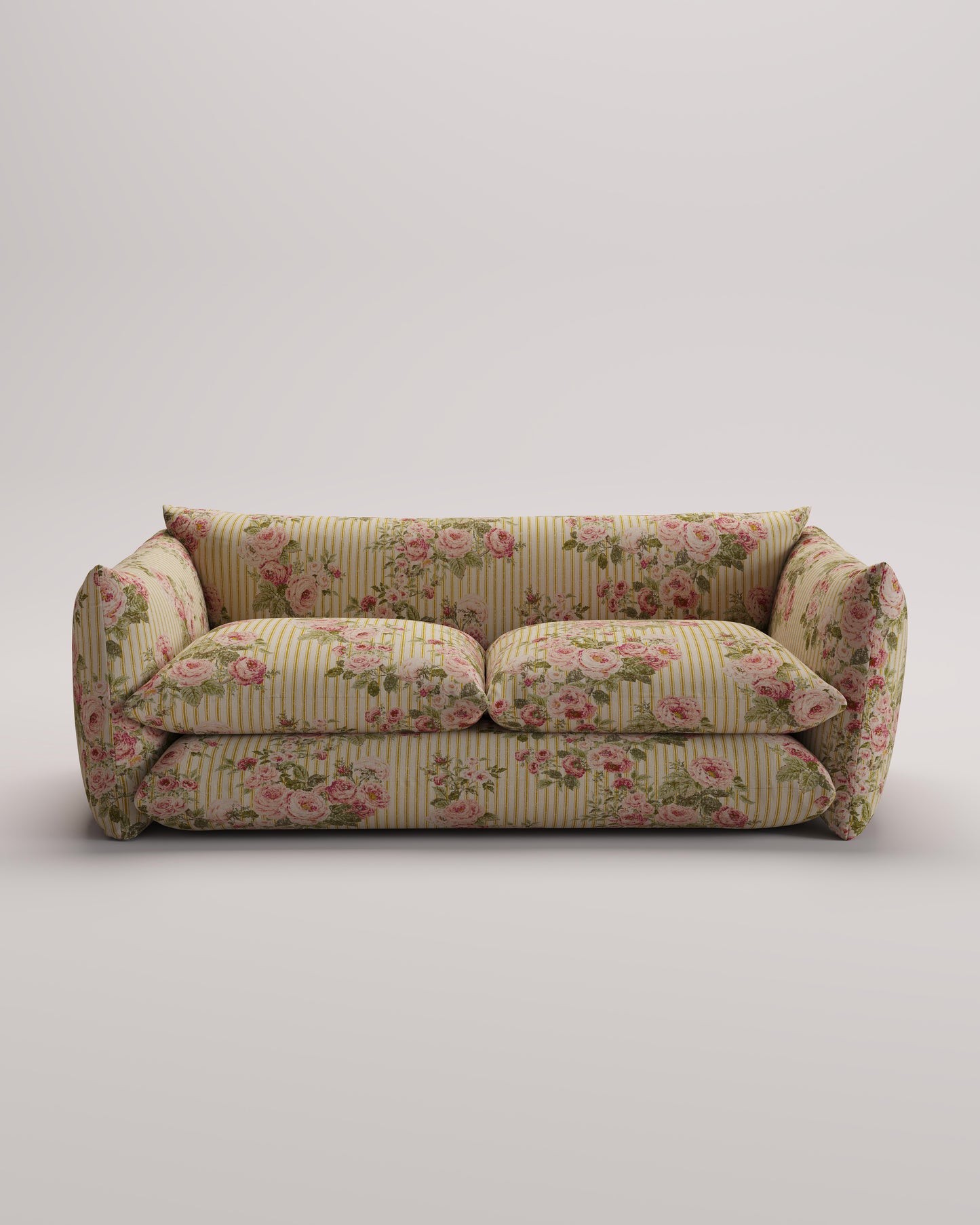 Studio Sofa in Ticking Rose