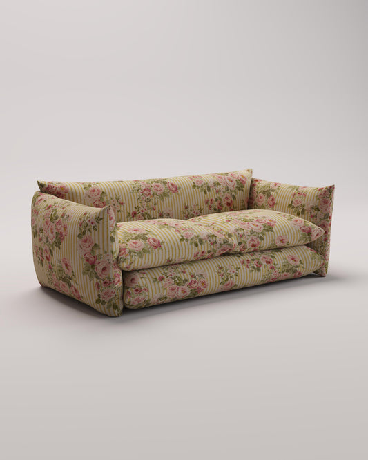 Studio Sofa in Ticking Rose